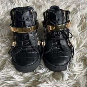 Giuseppe Zanotti Toddler Sneakers Size 27-Faux Alligator Design